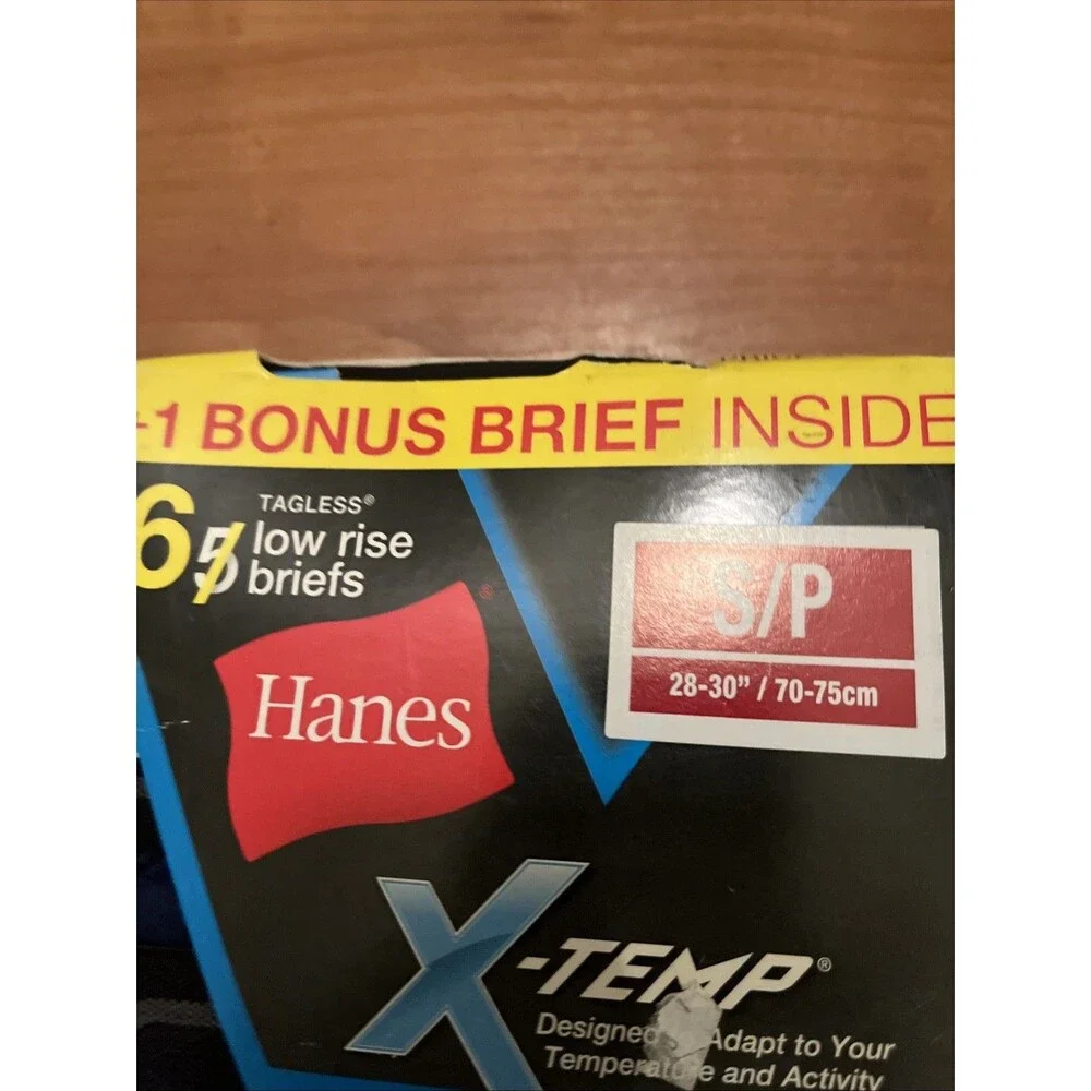Hanes Premium Men's X-TEMP Comfort Cool Tagless 6 Low Rise Briefs Size S 28-30
